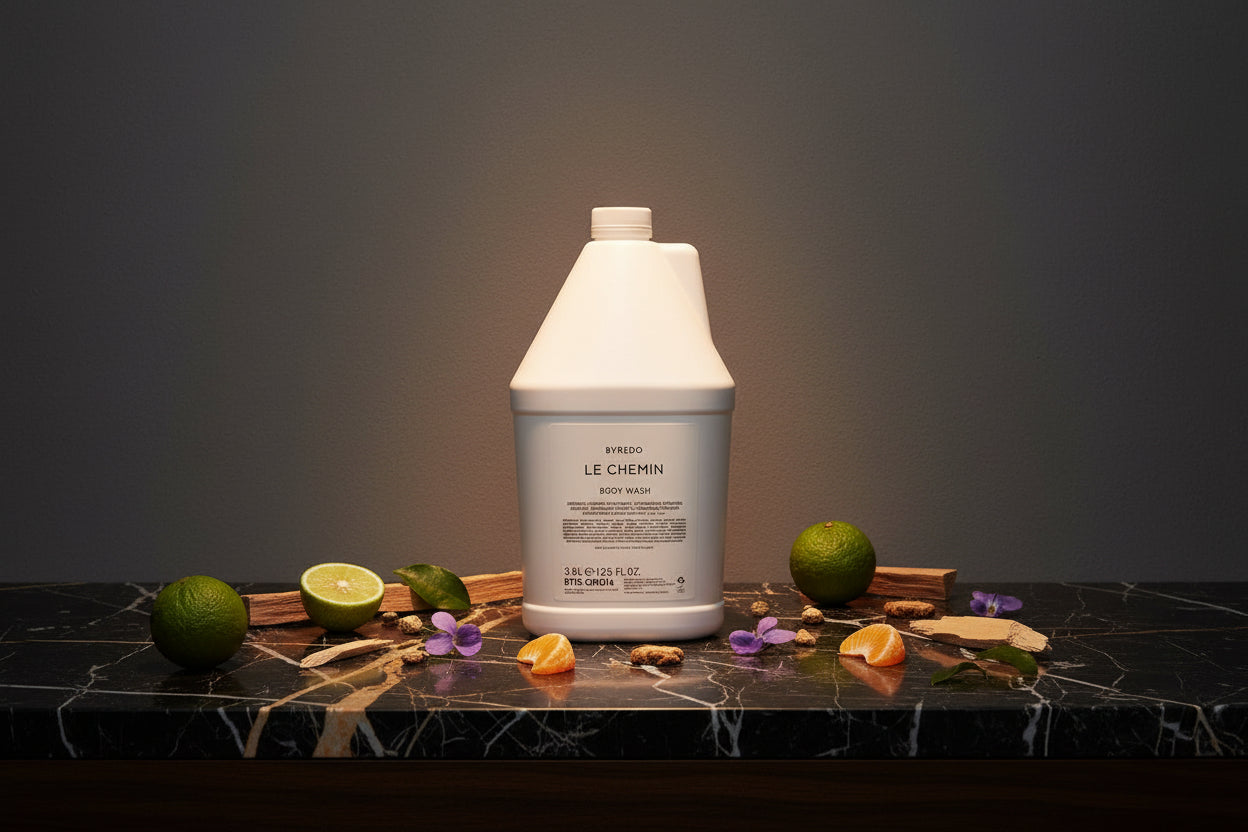 Byredo Le Chemin Body Wash for STR, Luxury yachts, executive housing, Bed & Breakfasts, tour busses, Luxury Rv's Private Jets, Tiny Homes 