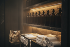 Backlit luxury staging shelf