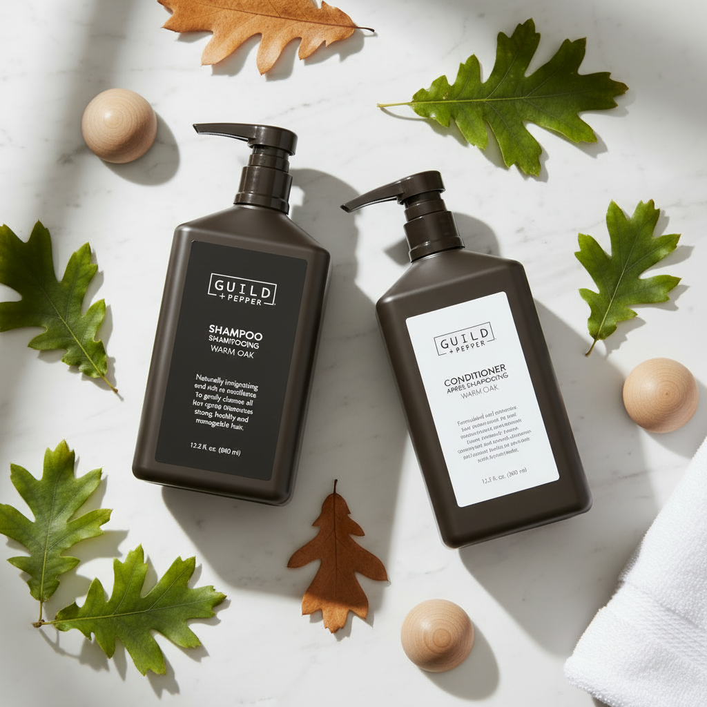 Guild+Pepper Hair Care Duo — Warm Oak Shampoo & Conditioner
