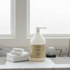 Guild + Pepper Warm Oak Body Wash in a luxury STR bathroom