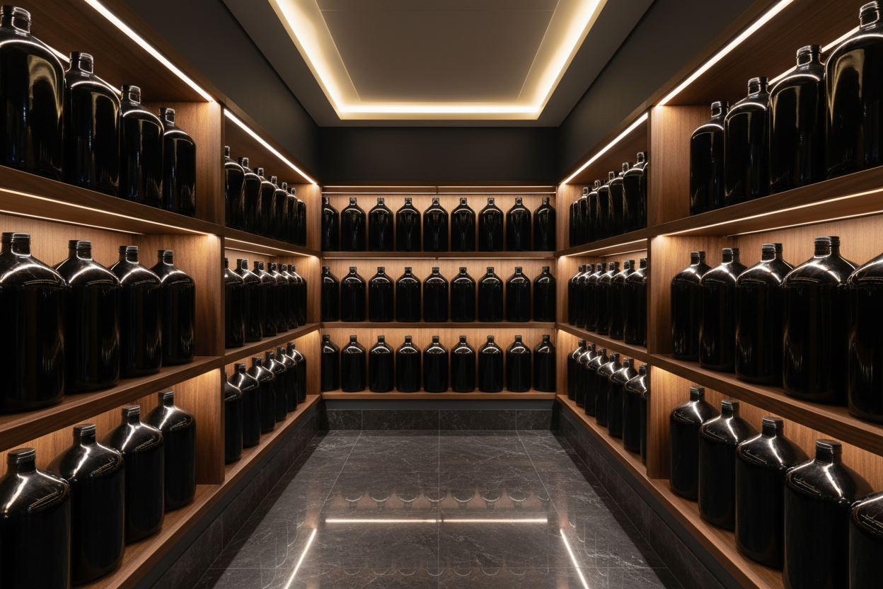 Luxury supply room shelving